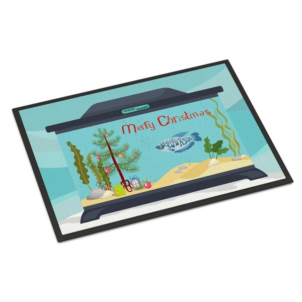 Carolines Treasures 24 x 36 in. Opaline Gourami Merry Christmas Indoor or Outdoor Mat CK4529JMAT - main